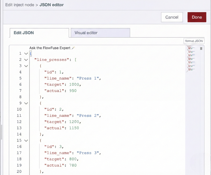 json generation